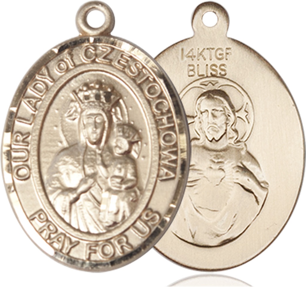 14kt Gold Filled Our Lady of Czestochowa Medal