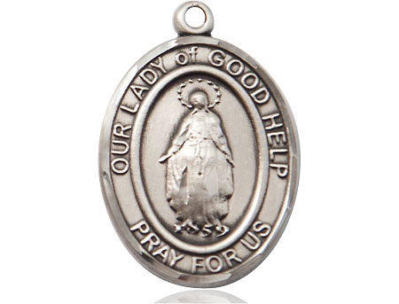 Sterling Silver Our Lady Of Good Help Medal