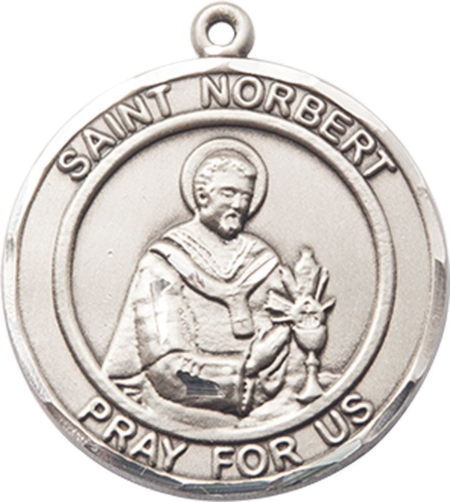 Sterling Silver Saint Norbert of Xanten Medal