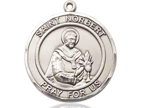 Sterling Silver Saint Norbert of Xanten Medal