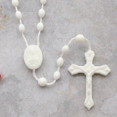White String Rosary
