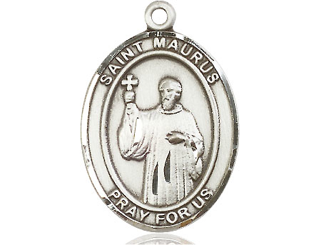 Sterling Silver Saint Maurus Medal