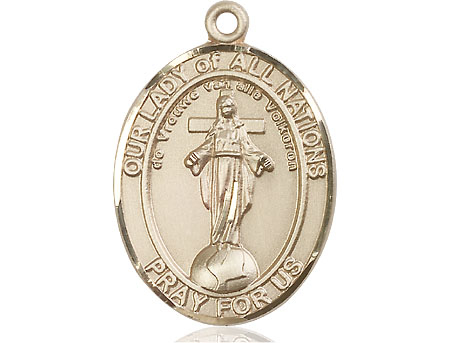 14kt Gold Filled Our Lady of All Nations Medal