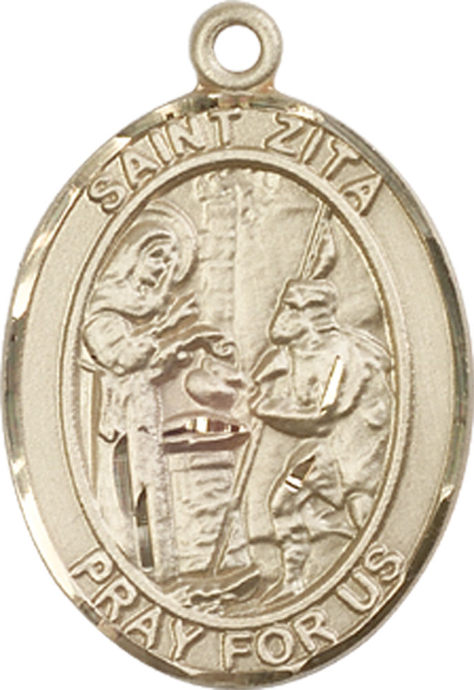 14kt Gold Filled Saint Zita Medal