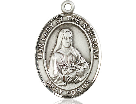 Sterling Silver Our Lady of the Railroad Medal