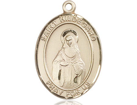 14kt Gold Filled Saint Hildegard von Bingen Medal