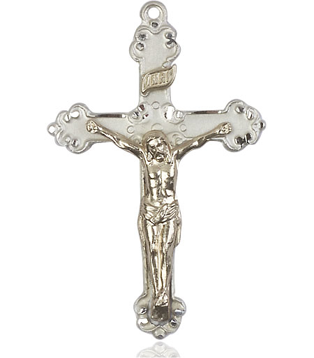 Two-Tone GF/SS Crucifix Medal