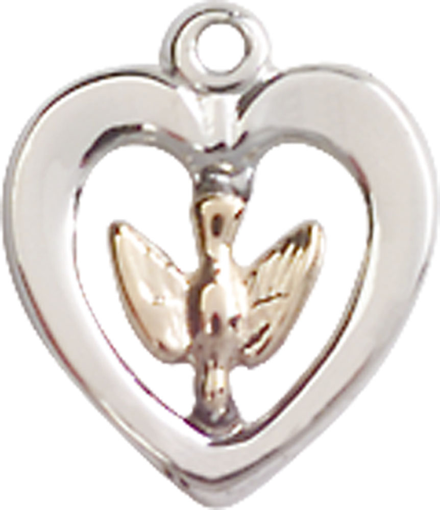 Two-Tone GF/SS Holy Spirit Medal - With Box