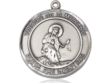 Sterling Silver Virgen de la Merce Medal