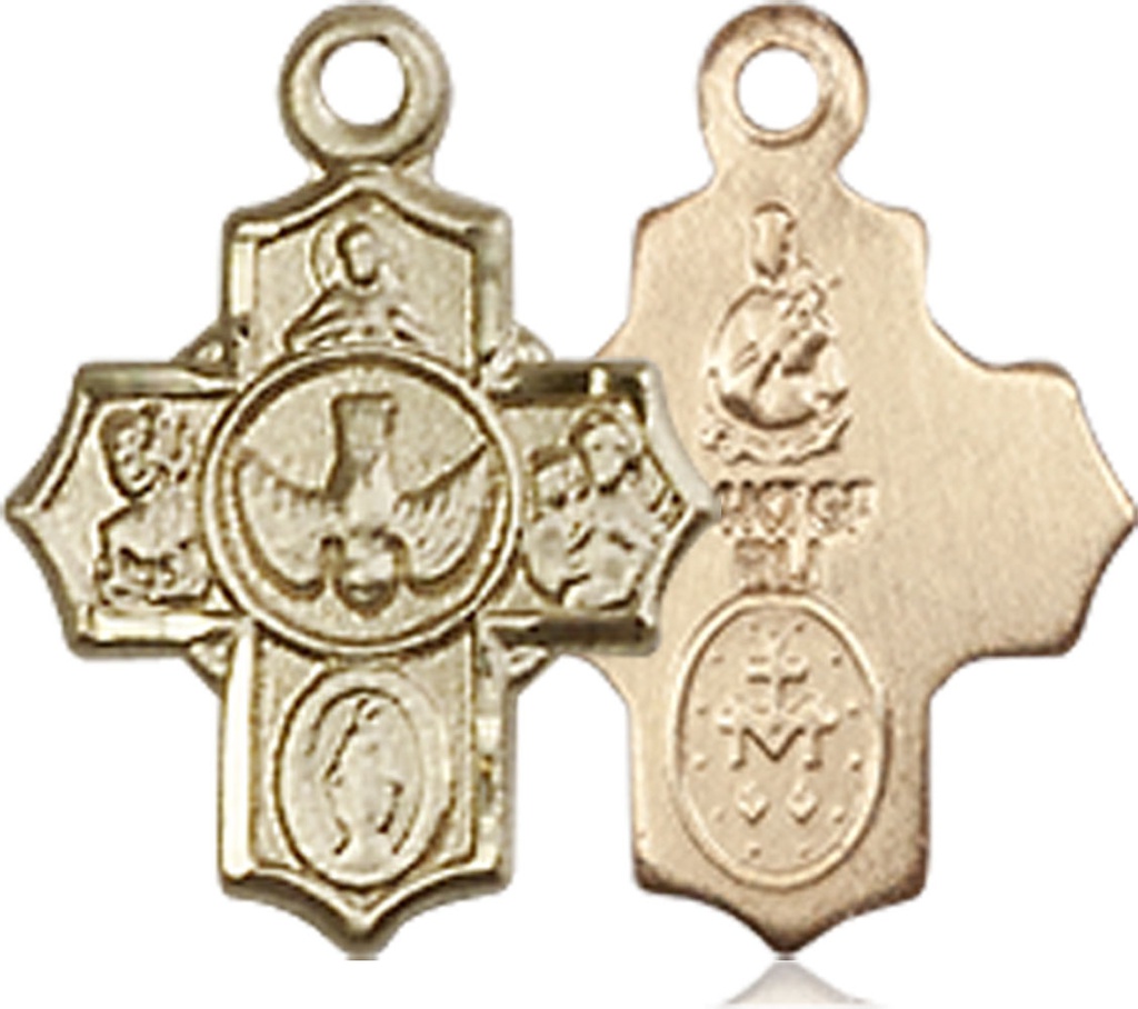 14kt Gold Filled 5-Way Medal