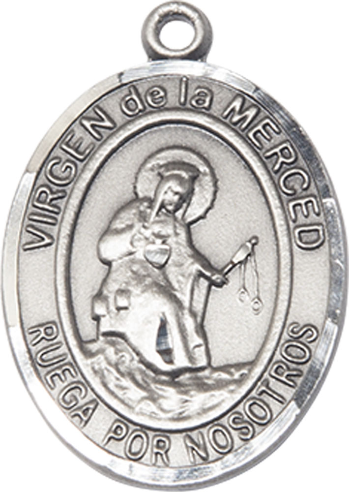 Sterling Silver Virgen de la Merced Medal