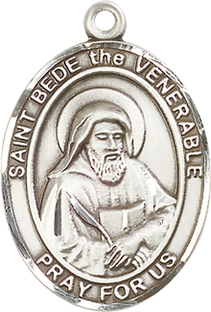 Sterling Silver Saint Bede the Venerable Medal
