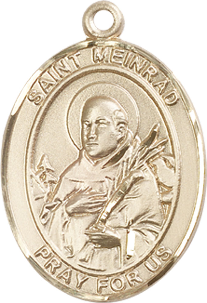 14kt Gold Filled Saint Meinrad of Einsideln Medal