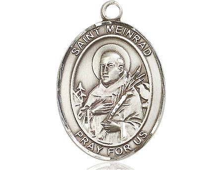 Sterling Silver Saint Meinrad of Einsideln Medal