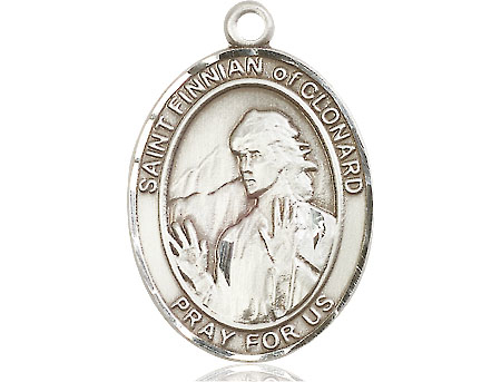 Sterling Silver Saint Finnian of Clonard Medal