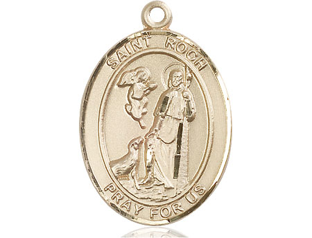 14kt Gold Filled Saint Roch Medal