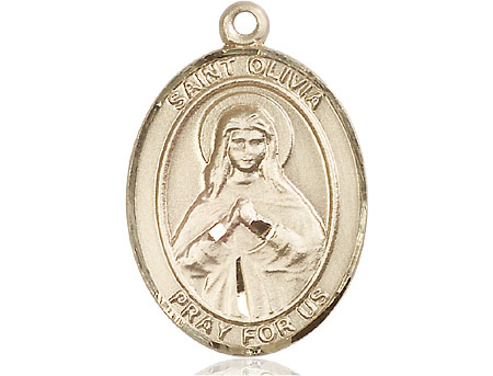 14kt Gold Filled Saint Olivia Medal
