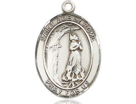 Sterling Silver Saint Zoe of Rome Medal