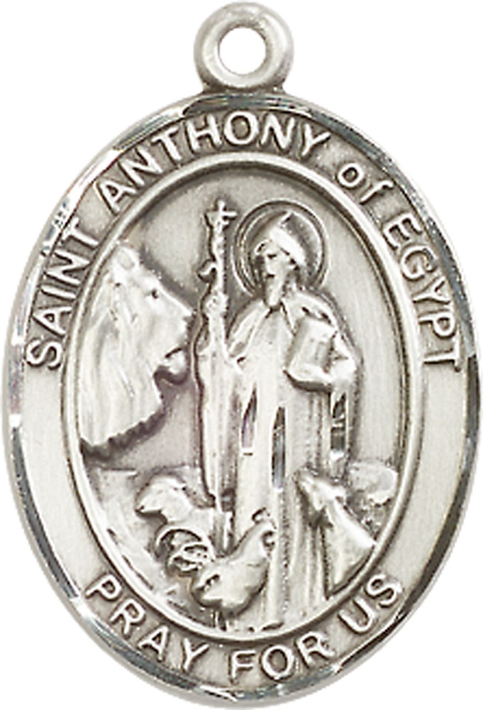 Sterling Silver Saint Anthony of Egypt Medal