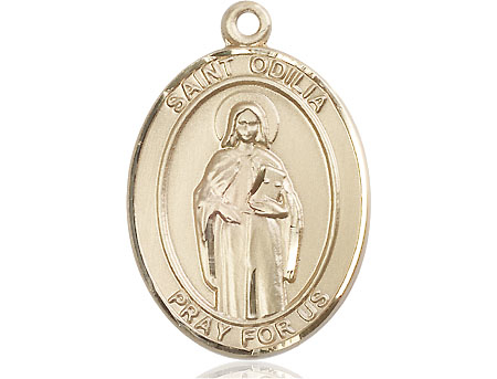 14kt Gold Filled Saint Odilia Medal