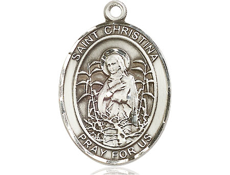 Sterling Silver Saint Christina the Astonishing Medal