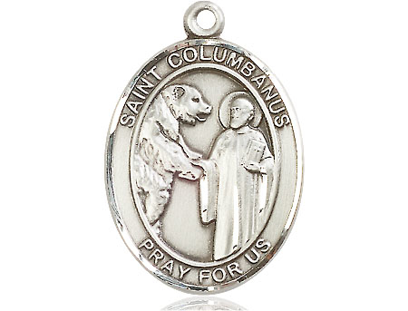 Sterling Silver Saint Columbanus Medal