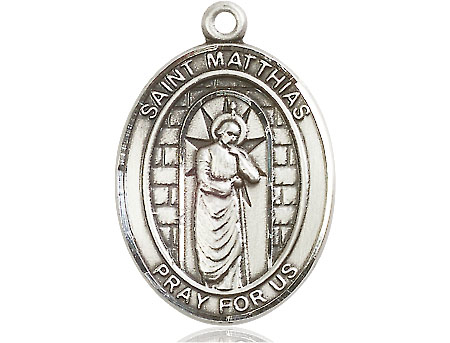 Sterling Silver Saint Matthias the Apostle Medal