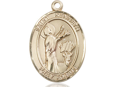 14kt Gold Filled Saint Kenneth Medal