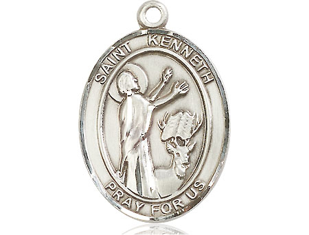 Sterling Silver Saint Kenneth Medal
