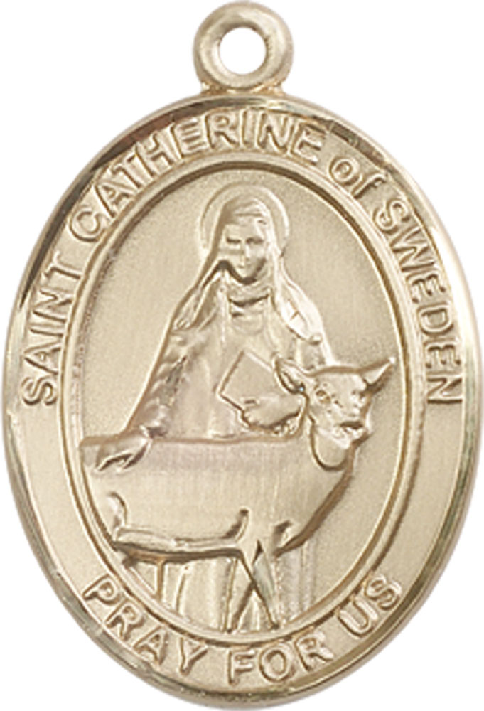 14kt Gold Filled Saint Catherine of Sweden Medal