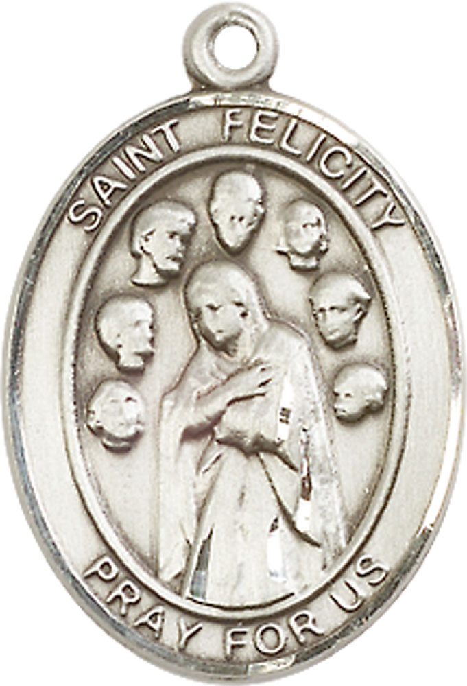Sterling Silver Saint Felicity Medal
