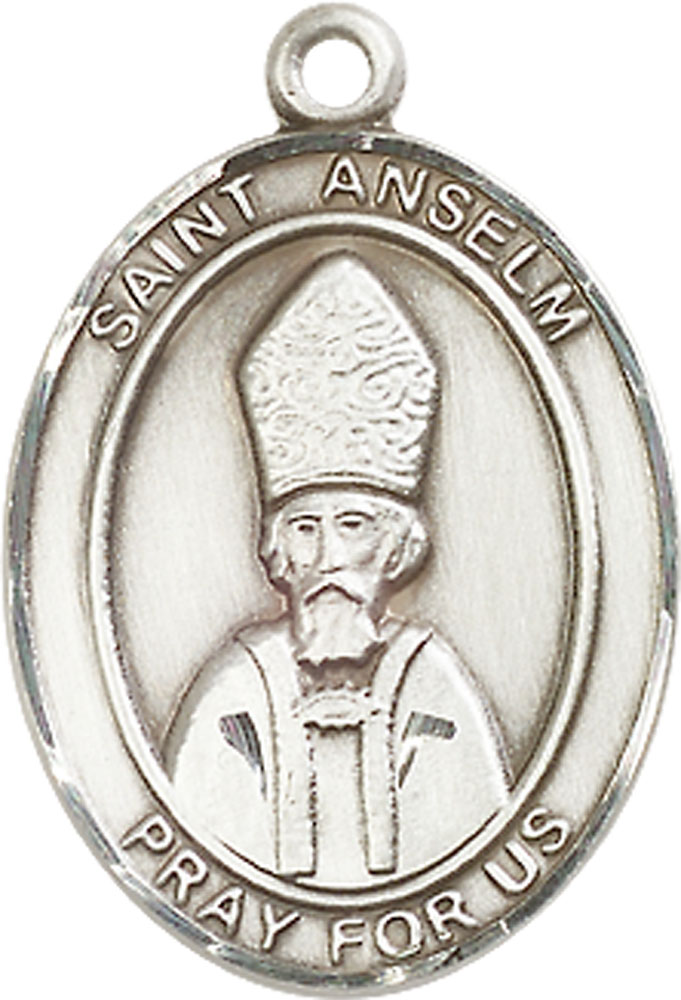Sterling Silver Saint Anselm of Canterbury Medal