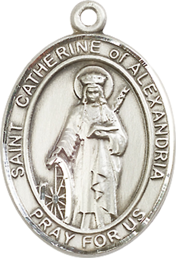 Sterling Silver Saint Catherine of Alexandria Medal