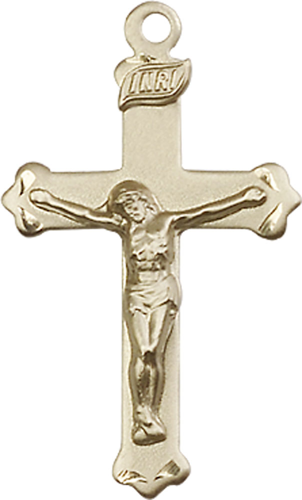 14kt Gold Crucifix Medal