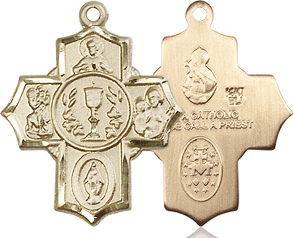 14kt Gold Communion 5-Way Medal