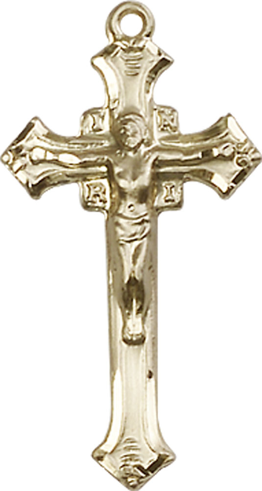 14kt Gold Crucifix Medal