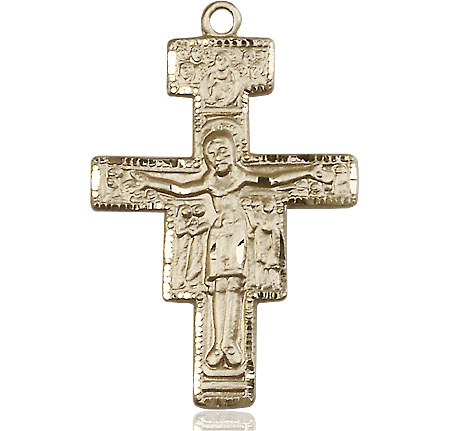 14kt Gold San Damiano Crucifix Medal