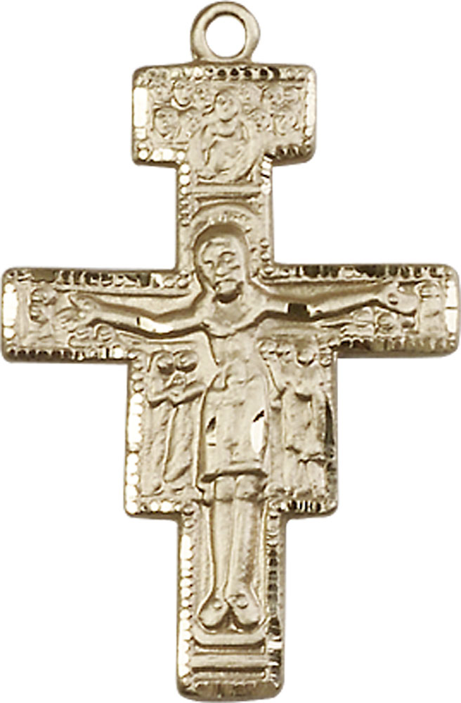 14kt Gold San Damiano Crucifix Medal