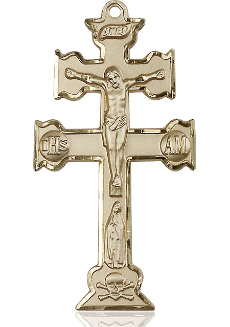 14kt Gold Caravaca Crucifix Medal