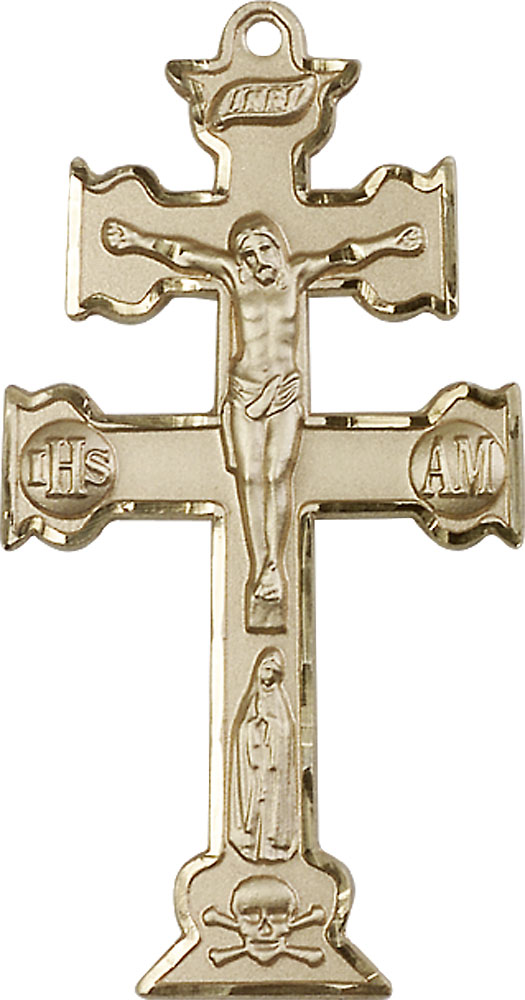 14kt Gold Caravaca Crucifix Medal