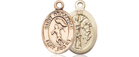 14kt Gold Filled Saint Sebastian Track and Field Medal