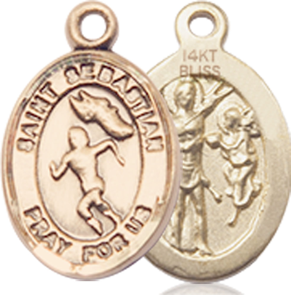 14kt Gold Saint Sebastian Track and Field Medal