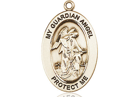 14kt Gold Guardian Angel w/Child Medal