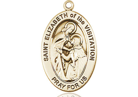 14kt Gold Saint Elizabeth of the Visitation Medal