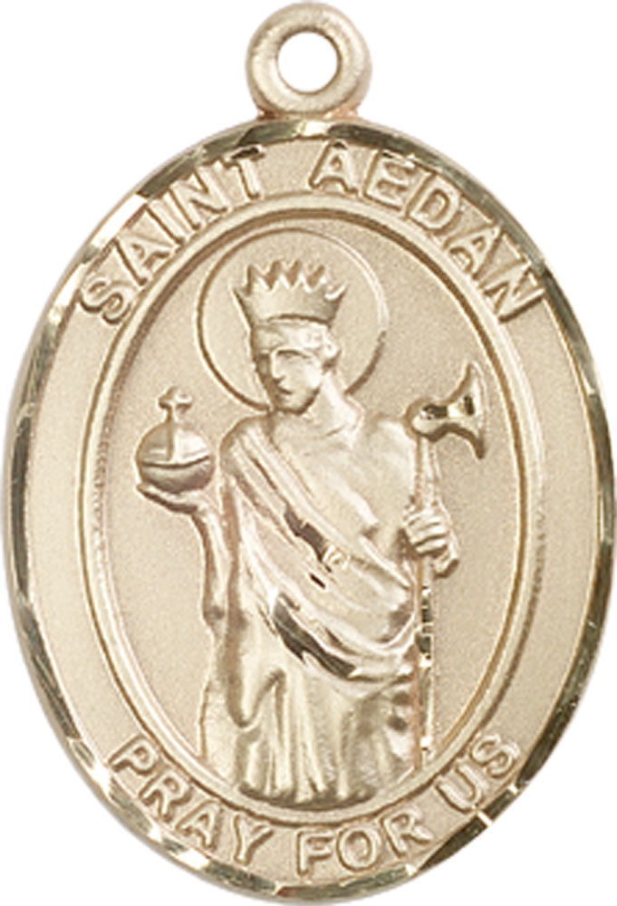 14kt Gold Filled Saint Aedan of Ferns Medal
