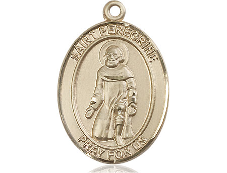 14kt Gold Filled Saint Peregrine Laziosi Medal