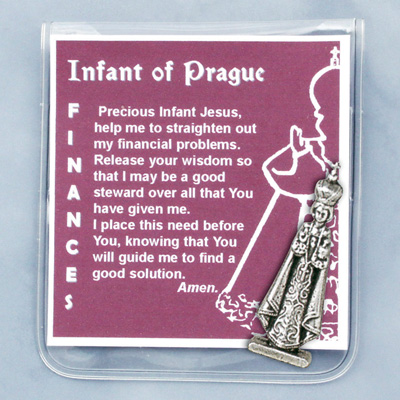 Infant Of Prague Finance Prayer Folder