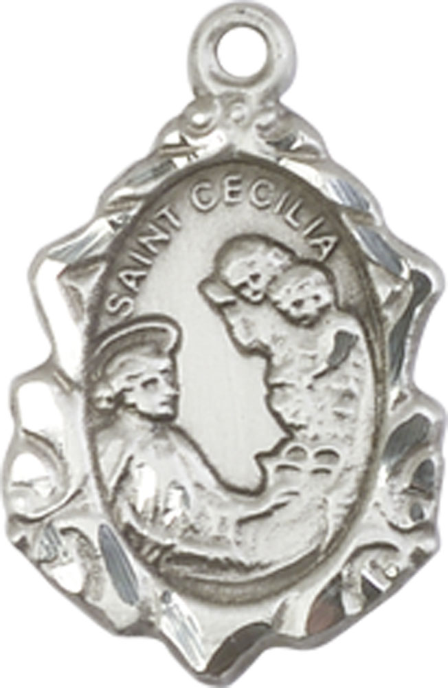 Sterling Silver Saint Cecilia Medal