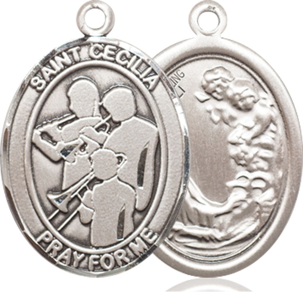 Sterling Silver Saint Cecilia Marching Band Medal