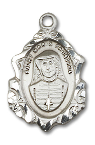 Sterling Silver Maria Faustina Medal